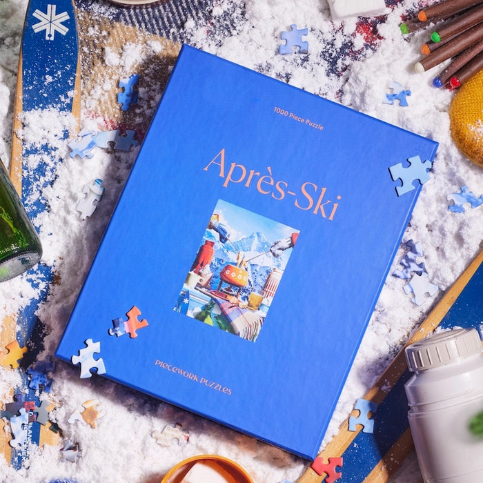 Puzzle après-ski vue détail – Le cadeau ski parfait pour les mordus de montagne – Le Chalet De Heidi